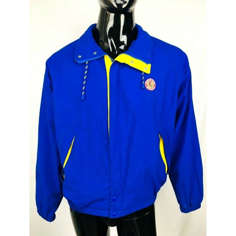 Vintage Swingster Blue/Yellow Roman Meal Gladiator Vented Zip-Up Jacket